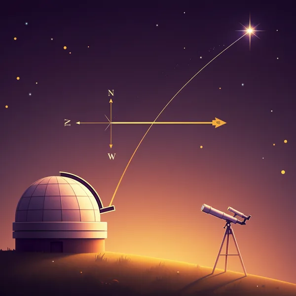 高度・方位角ダイアグラム — 天文台が星を指す2つの角度