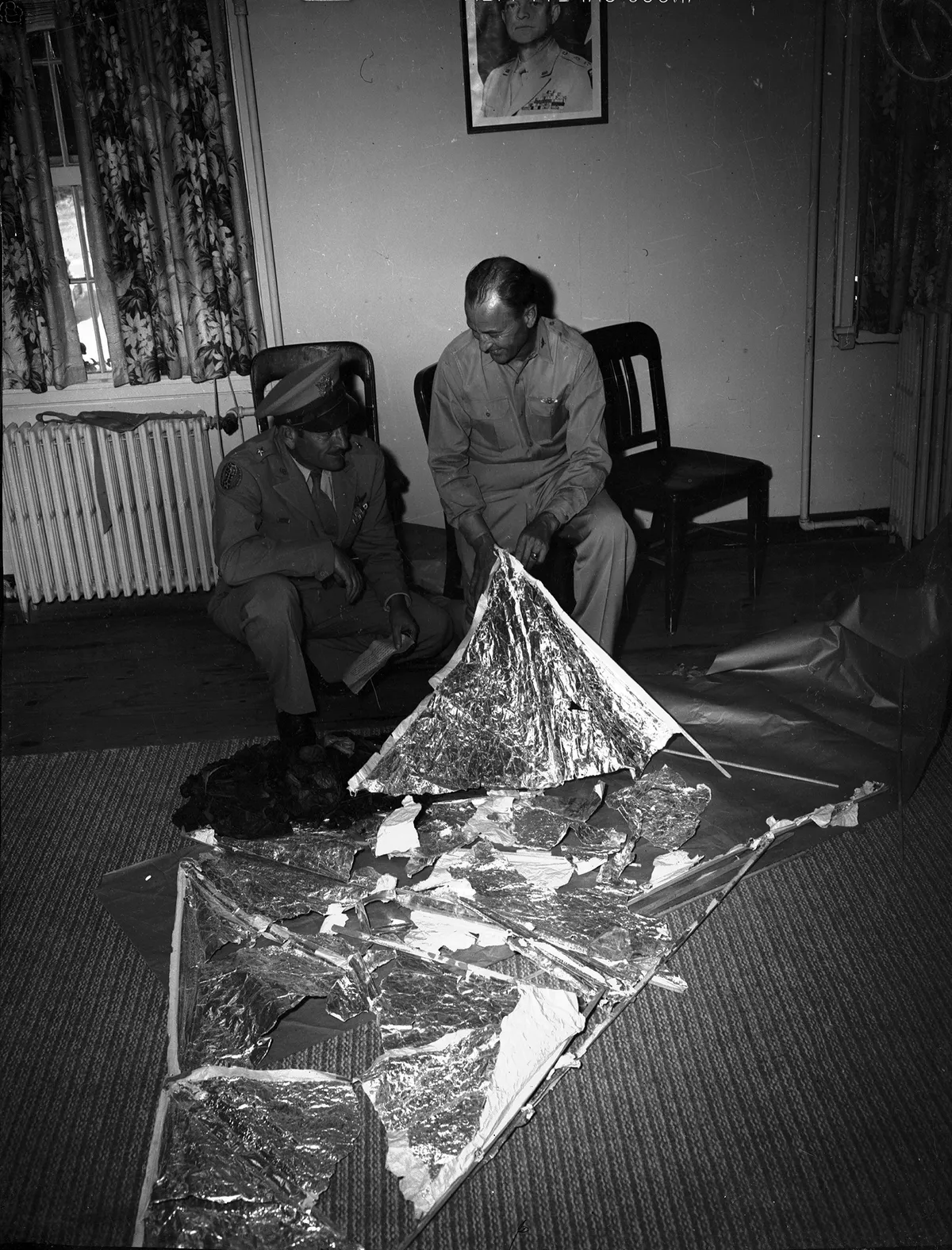 Ramey and DuBose with debris