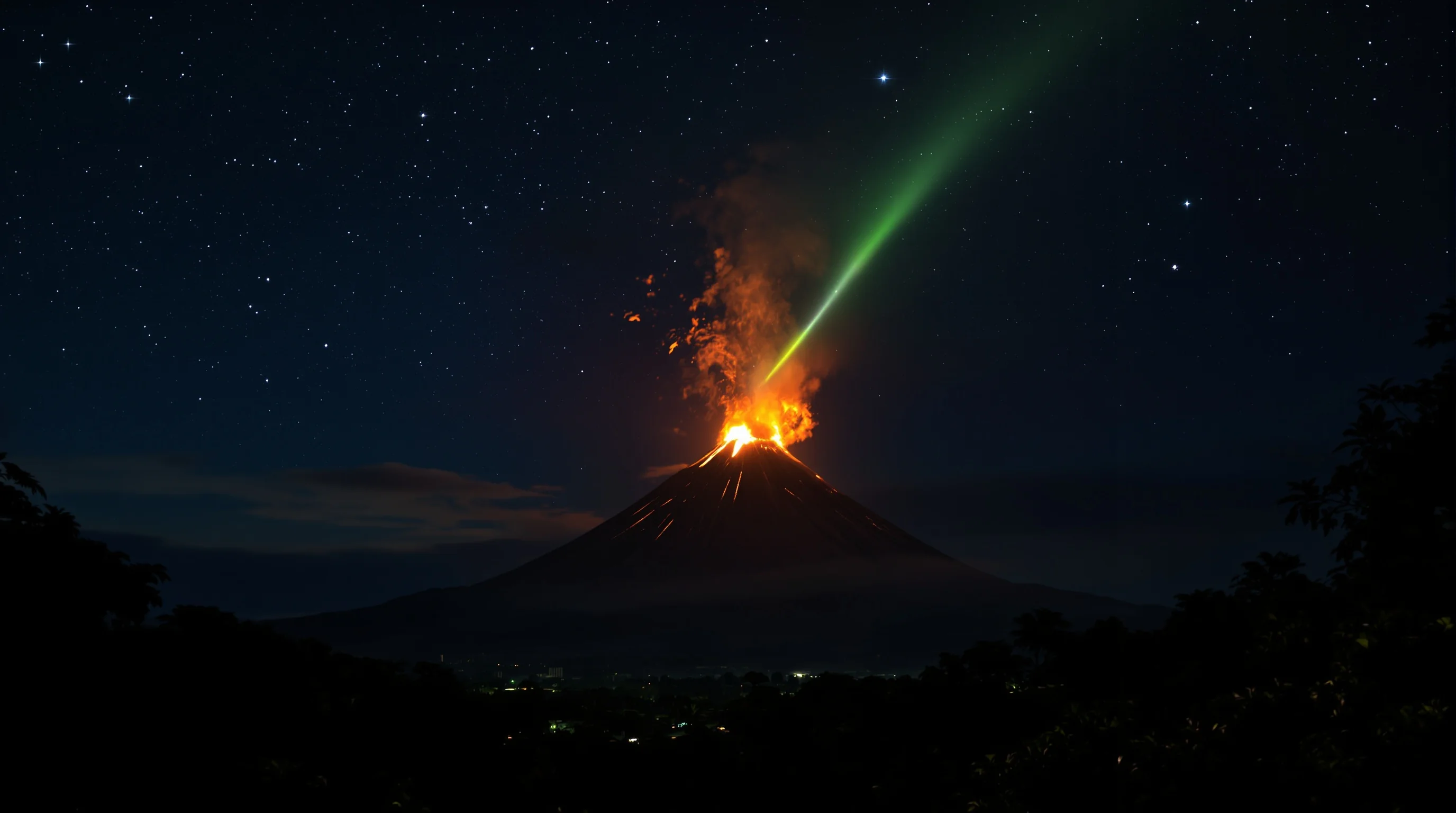 フィリピン マヨン火山 流星+発光体バイラル映像(2026)— Avi Loeb '衛星glint' 分析
