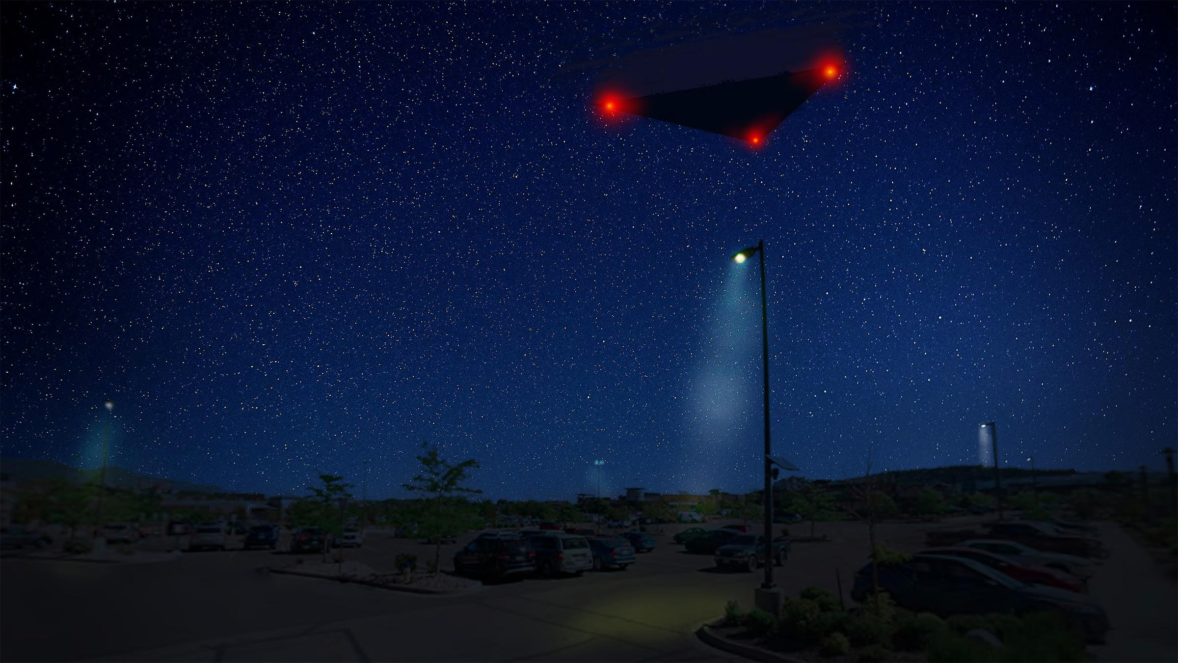FBI-UAP-D031, Digital Rendering, “Large Triangle with Red Lights,” 2023 (Colorado Springs, Colorado, 2023)